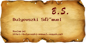 Bulyovszki Sámuel névjegykártya